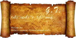 Gáspár Tímea névjegykártya