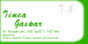 timea gaspar business card